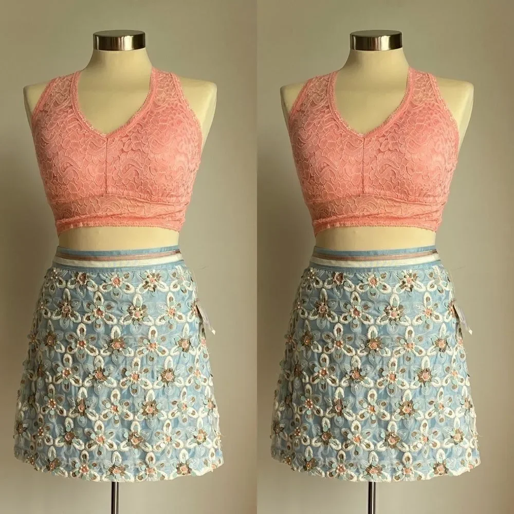 ANTHROPOLOGIE + MAEVEPersephone Beaded Mini Skirt
